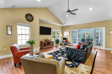 Vaulted smooth ceilings and custom lighting accent