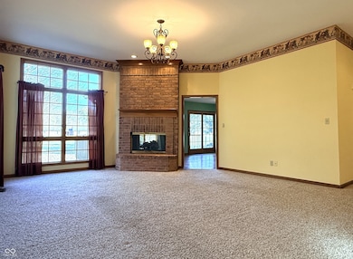 Living Room with Double-sided Fireplace