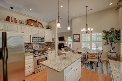 kitchen sink corner toward fireplace