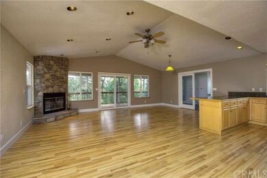 Spacious great room with wood-burning fireplace, v