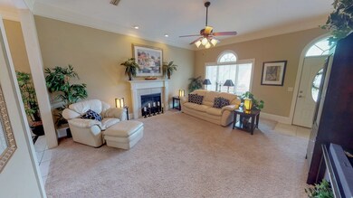 Beautiful Living Room, with an Electric Fireplace