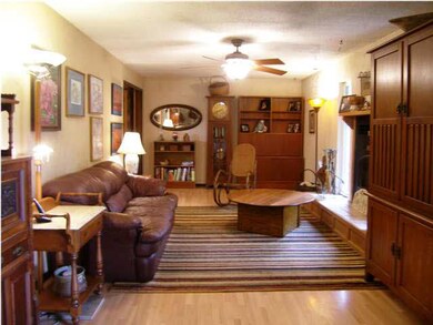 A view of the living room from the front door.