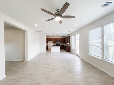 Light and Bright family room and dining area