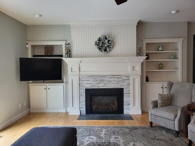 Living room and gas fireplace