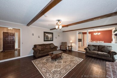 Living room sits right off kitchen/ breakfast nook