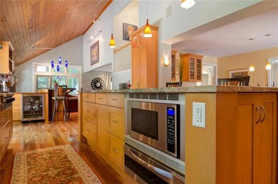 A view from the kitchen to the Dining