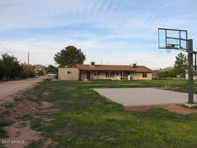 Southwest corner of lot