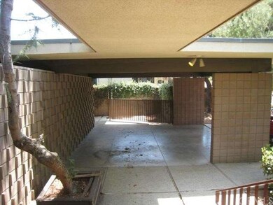 Sideview of carport as viewed from the entry