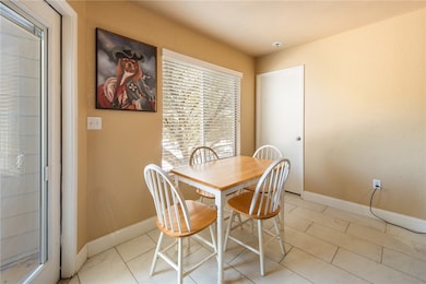 Dining area and balcony access
