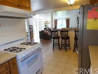 Looking at the living area from the kitchen sink.