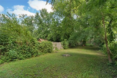 View of the level backyard