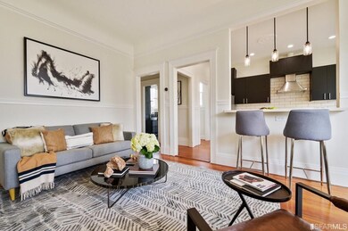 Hang with friends in this open living dining room.