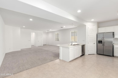 View to living area and guest bedrooms