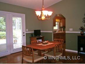 Dining room opens to porch