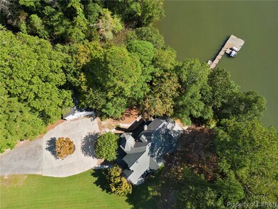 Circular paved driveway