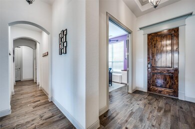 Foyer featuring hardwood / wood-style flooring