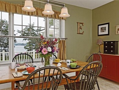 Dining area of the kitchen has views...