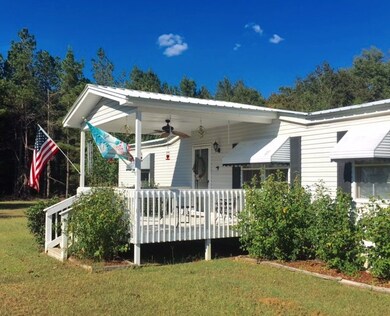 Side view of front porch.