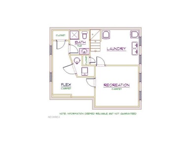 Partially Finished Basement Plan featuring the Lau