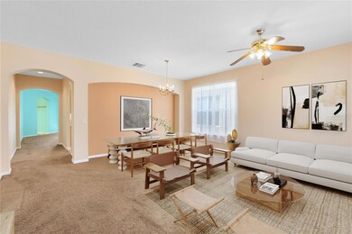 Virtually staged- living/dining room.