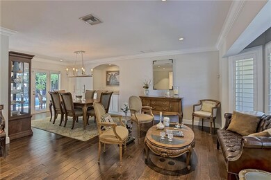 Formal living room and dining room with gorgeous w