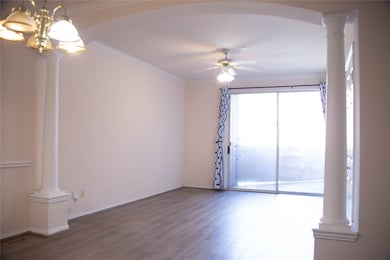 This photo shows a bright, open living space with