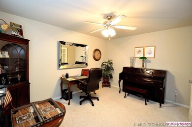 Also located off the entry is the office entered t