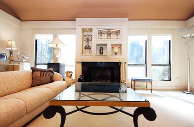 Close up of living room fireplace.