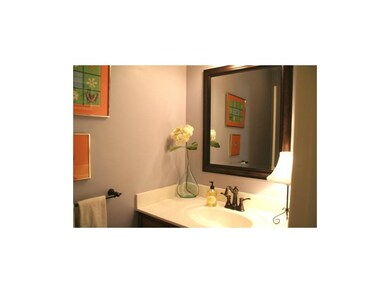 Spacious half bath off the great room.