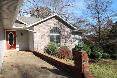 An exterior view of the front entrance.