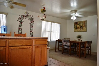 eat in kitchen and living area