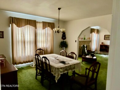 Dining room looking into living room