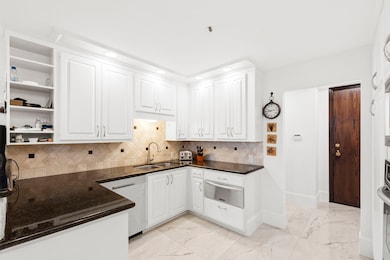 Kitchen with granite countertops
