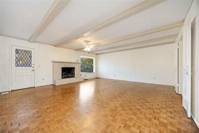 Family room with fireplace