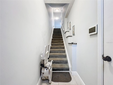 Enter from front door, garage to the right, then ascent to the 2 ascend to the 2 story's of bright, open living spaces.