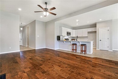 Huge living room open floor plan and nice white bi