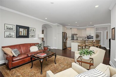Living room looking toward kitchen