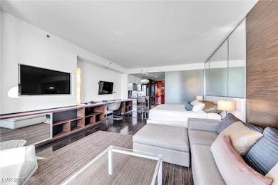 Living room featuring wood finished floors