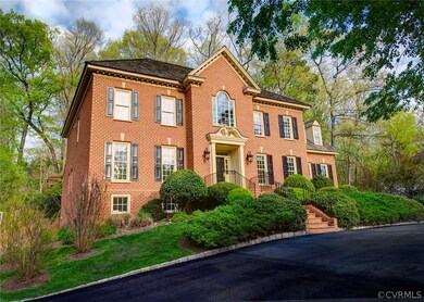 All brick transitional nestled at the end of a qui