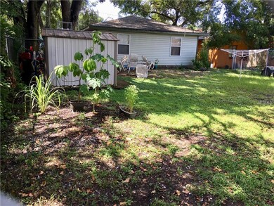 Large back yard with shed. Lot size is 50 ft X 136