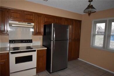 Kitchen has lots of pantry space and cabinets