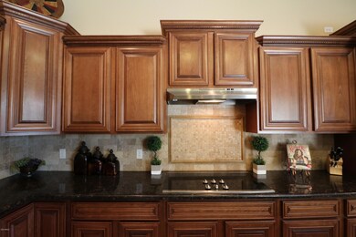 Travertine backsplash