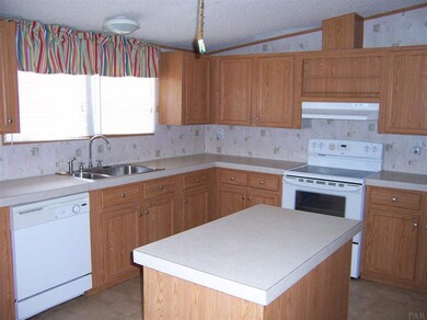 Spacious kitchen area with island