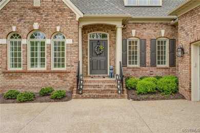The brick and trim color combination of this home