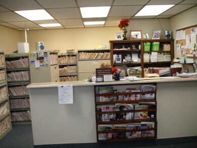 Spacious reception desk