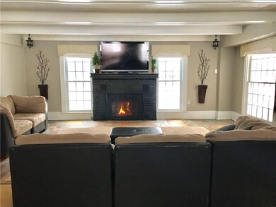 One large living room, yet cozy with the gas firep