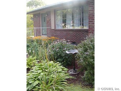 Garden. Home features lovely flowers in the spring