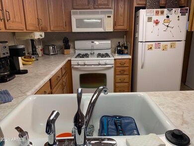 Kitchen with gas stove