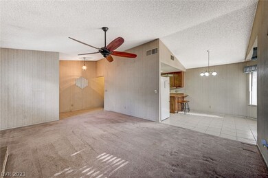 Good flow from the family room to the dining area.