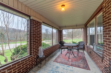 Screened front porch.